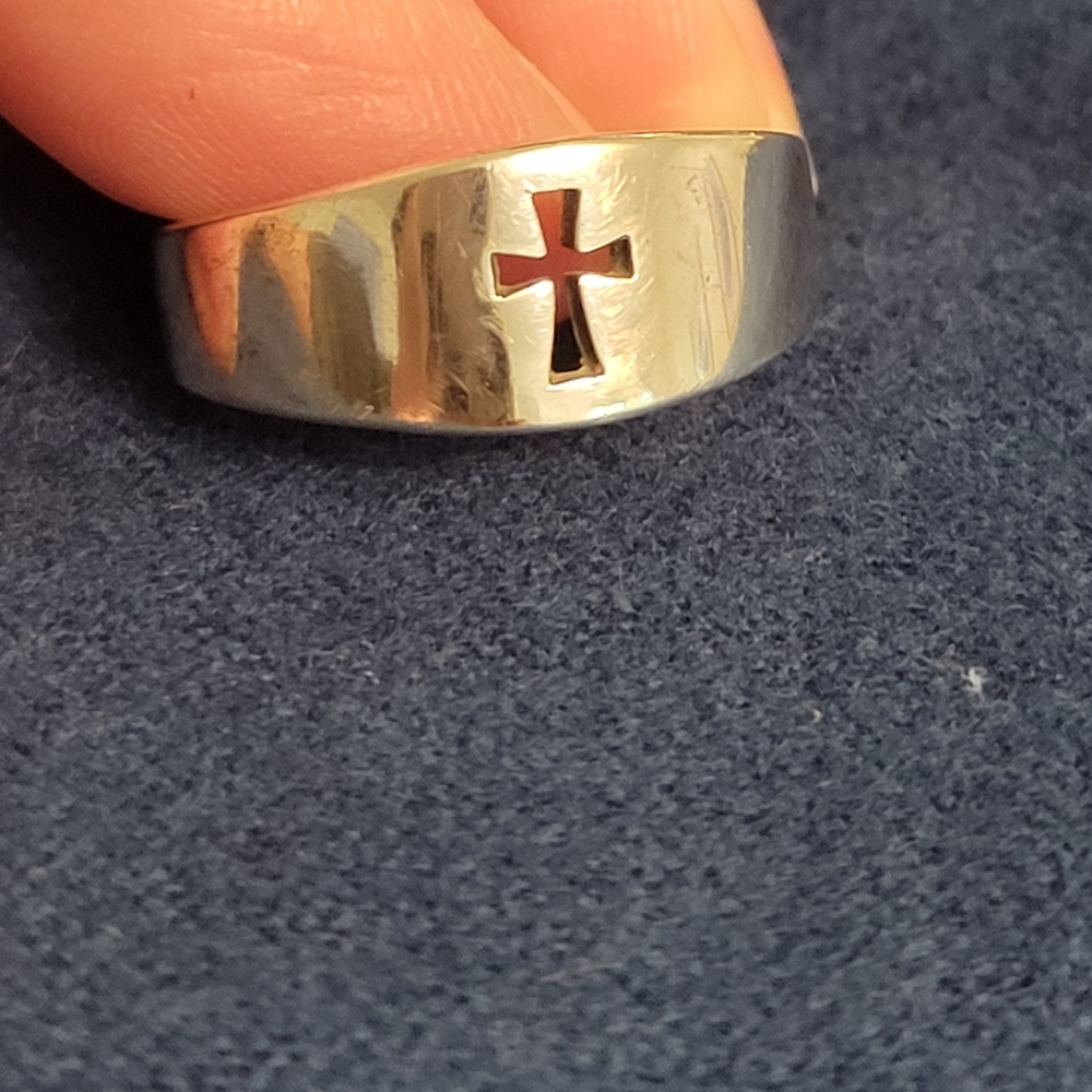 James Avery narrow crosslet sterling silver ring